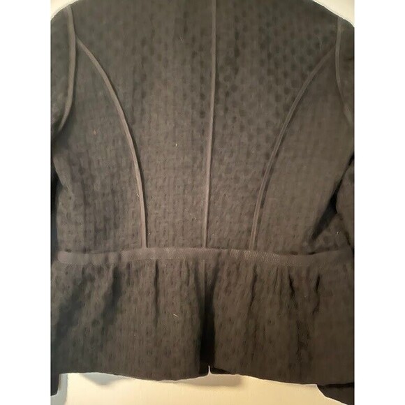 Loft Jacket 2 Short Wool Blend Peplum Ruffle Neckline  Corpcore Business Dressy - Picture 5 of 6